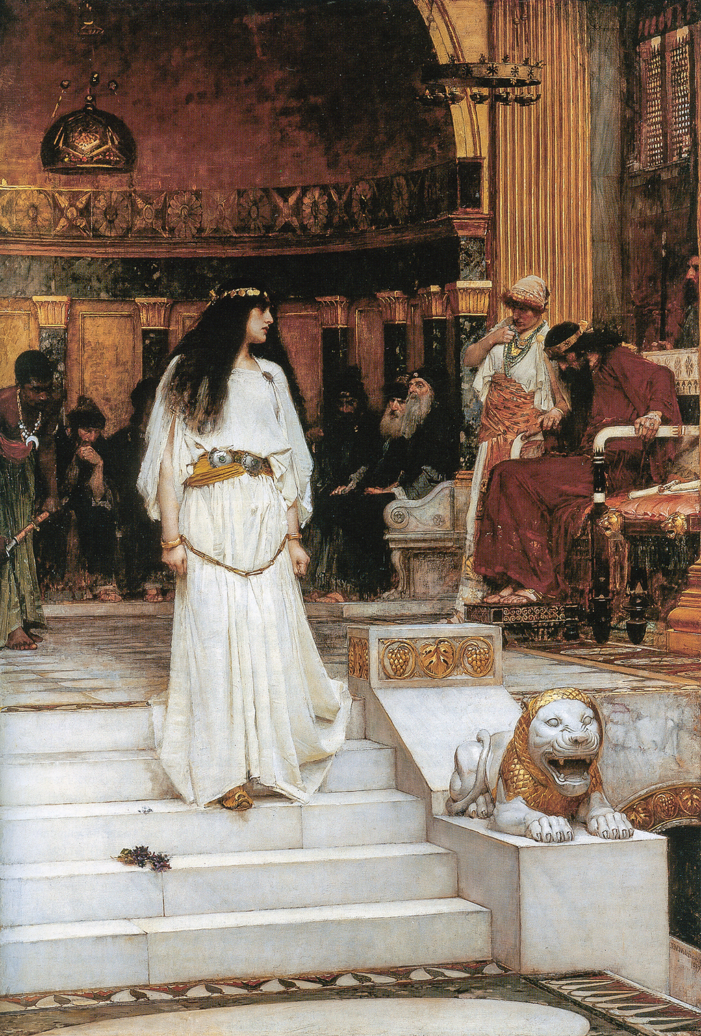 Mariamne Leaving the Judgement Seat of Herod in Detail John William Waterhouse